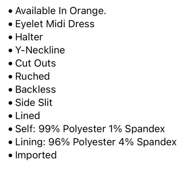 Halter Orange Dress - Picture 4 of 4